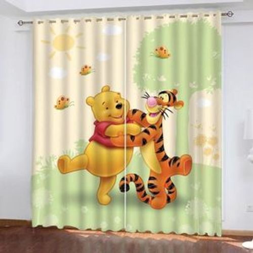 Rideaux Occultants Winnie L'ourson - Pour Chambre D'enfant, 2 X 100 X 140 Cm