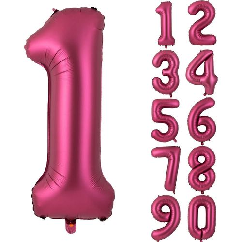 ERSHI-Ballon chiffre 1 - 101 cm - Vin rouge - 1 feuille bordeaux - hélium - Grands ballons pour anniversaire, fête, anniversaire d[11404]