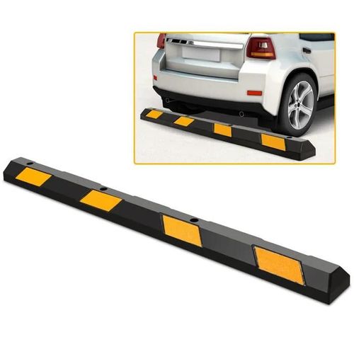 Costway Bordure De Stationnement 183 Cm Avec Bandes Jaunes Réflectives Pour Voiture Camion Camping-Car, Garage Allée Parking