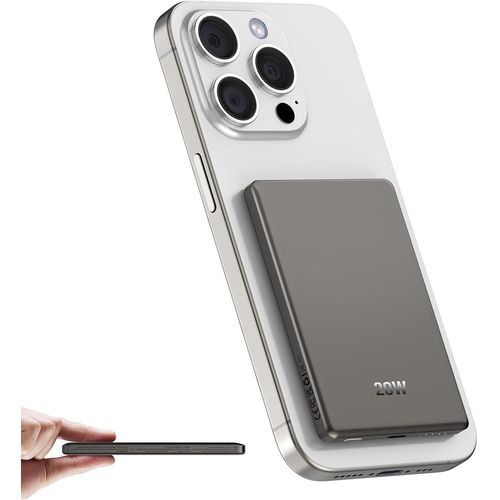Ershi-Magnétique Batterie Externe Petit Mini San Fil Power Bank 5000mah Pd 20w Qc3.0 Charge Rapide Usb C Input & Output Batterie P[2458]