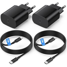 Ershi-2pack Chargeur Usb C Rapide 25w Pour Samsung Galaxy S25/S24/S23/S22/S21/S20/S10/S9/S8/Z Flip 5/Z Fold 5/A55/A54/A51, Chargeu[7]