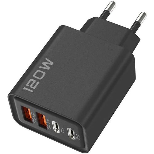Ershi-Chargeur Mural 120w Pour Tous Vos Appareils, 4ports, 2xqc3 + 2xpd + 2câble, 1xusb Type C, 1xtype C À Type C Pour Iphone 15 1[1683]