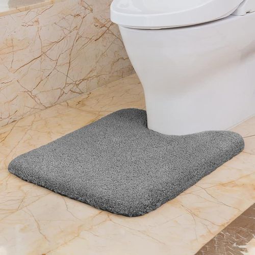 ERSHI-Tapis Contour WC Antidérapant Tapis de Toilette WC Épaissi Tapis WC Absorbant Tapis Salle de Bain Ultra Doux en Microfibre, [820]