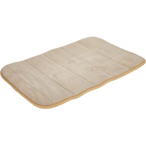 ERSHI-douceur d'intérieur, Tapis de Bain (40 x 60 cm) Memory Taupe, Microfibre Relief[1328]