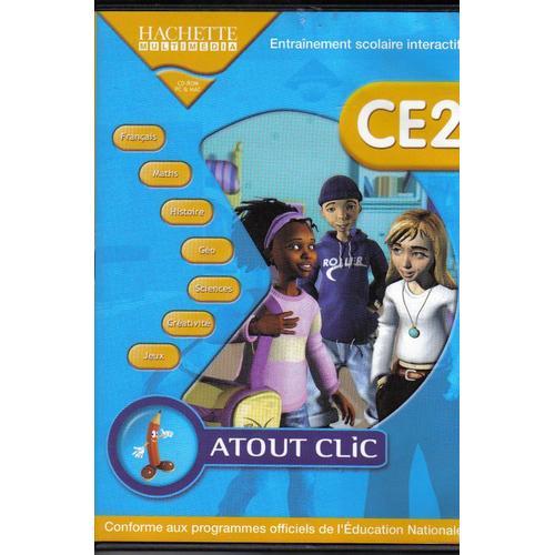 Hachette Multimedia - Atout Clic - Entrainement Scolaire Ce2 (Français,Maths,Histoire,Geo,Sciences,Créativité,Jeux) Pc