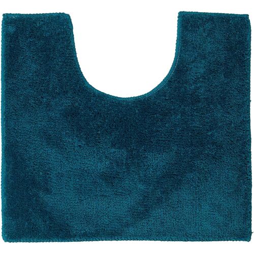 ERSHI-Doux, Tapis de Contour WC, Polyester, 45 x 50 cm, Bleu pétrole[1987]