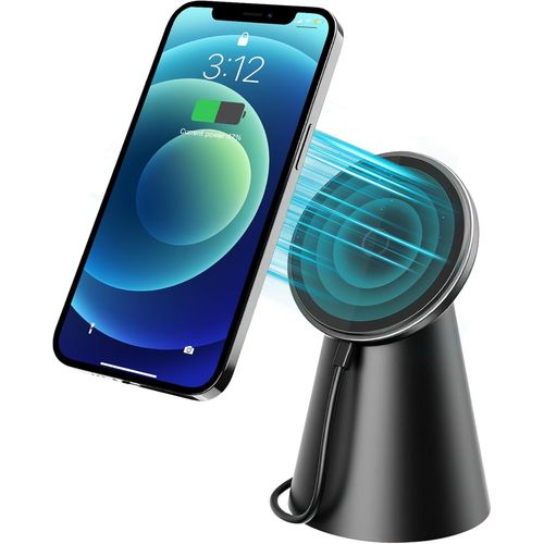 Chargeur Sans Fil Rapide,Chargeur Sans Fil Magnétique, 15w Avec Support Magnétique Universel Pour Iphone 14/14 Plus/14 Pro/14 Pro Max/13/13 Pro/12 Etc.Noir-