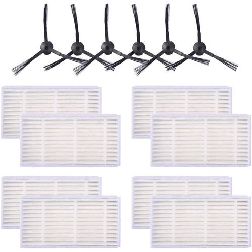 Kit de remplacement avec filtre et brosses latérales pour Robot Medion MD16192, MD18500, MD18501, MD18600 Ensemble de 14