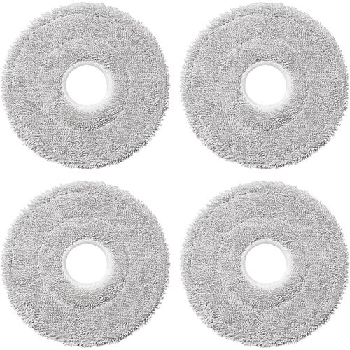 Lot de 4 lingettes pour robot aspirateur Dreame L10s Ultra, L20 Ultra, L10s Pro Ultra Heat, L10 Ultra, L10s Pro, L10 Prime, Xiaomi X10+, S10+, S10+, serpillères humides en microfibre