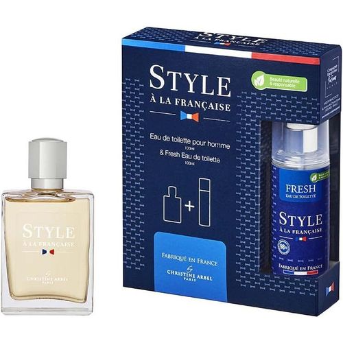 Coffret Parfum Homme Style À La Française Eau De Toilette 100ml + 1 Fresh Eau De Toilette 100ml Fabriqué En France 