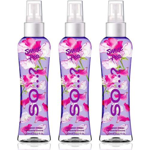 Body Mist By Sweet Pea Brume Parfumée Corps Pour Femme 100ml (Lot De 3) 