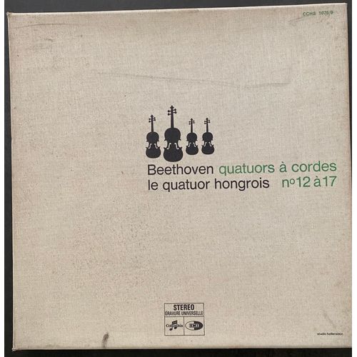 Coffret De 4 Vinyles Stéréo 33 Tours - Beethoven - Quatuors À Cordes 12 À 17