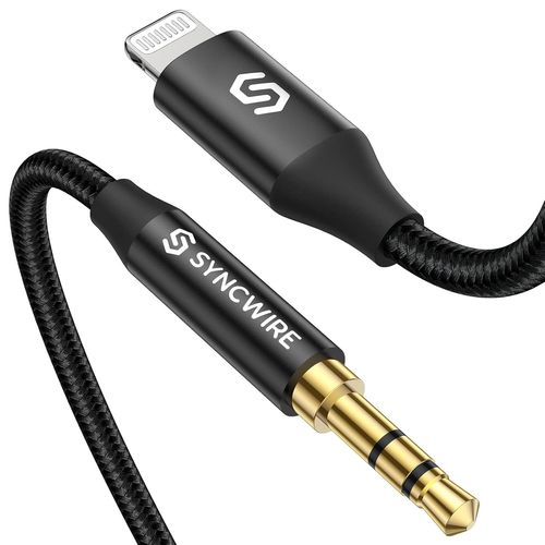 Câble Lightning vers Jack 3,5mm - [Apple MFi Certifié] Câble iPhone vers Jack 3,5mm Mâle Cordon Auxiliaire Stéréo Voiture pour iPhone 14 Pro Max 14 Pro 14 13 12 11 XS Max XR X 8 7 - Noir 1M