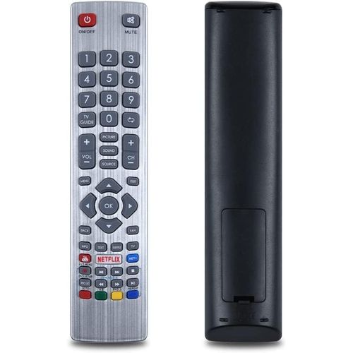 Télécommande de Rechange Sharp Aquos TV SHWRMC0115 Compatible avec Sharp SHW/RMC/0115 LC-32HI5332KF LC-32HG5141K LC-40FG5242E LC-40UG7252K avec Bouton Netflix Youtube Net+