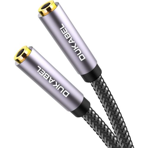 Top Series Câble adaptateur jack 3,5 mm avec double prise jack TRRS 3,5 mm pour casque et prise jack 3,5 mm
