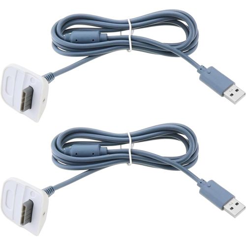 2 Pièces Câble De Chargement Usb Adaptateur De Plomb Chargeur 1,5 M Câble De Chargement De Batterie Usb Chargeur Compatible Avec Xbox 360 Contrôleur De Manette De Jeu Sans Fil