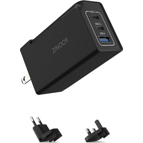 65w Usb C Secteur, Chargeur Usb Multiple, Avec Prise Eu Us Uk Pour Iphone 15/14/13, Macbook Pro/Air, Ipad Pro/Air Et Samsung Galaxy S23 Xiaomi Redmi Note 13 Pro
