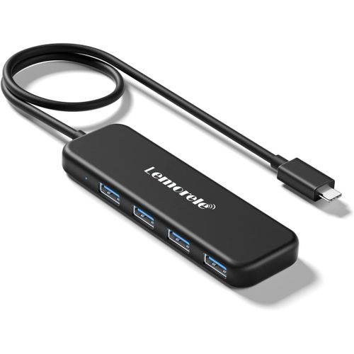 Adaptateur USB 3.0 - Hub USB avec 4 USB 3.0, Adaptateur hub USB Ultra-Mince Haute Vitesse 5 Gbps pour PC, Ordinateur Portable, MacBook, iPad, Android, PS4, Xbox, etc.