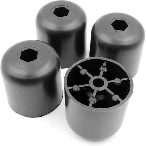 Lot de 4 patins de meubles en plastique avec six pans creux Ø 50 x H 50 mm Noir