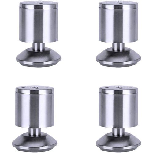 Lot De 4 Pieds De Meubles Réglables Et Robustes En Acier Inoxydable Pour Canapé, Table De Cuisine, Petit Déjeuner, Bar, Support De Table 50 X 80 Mm