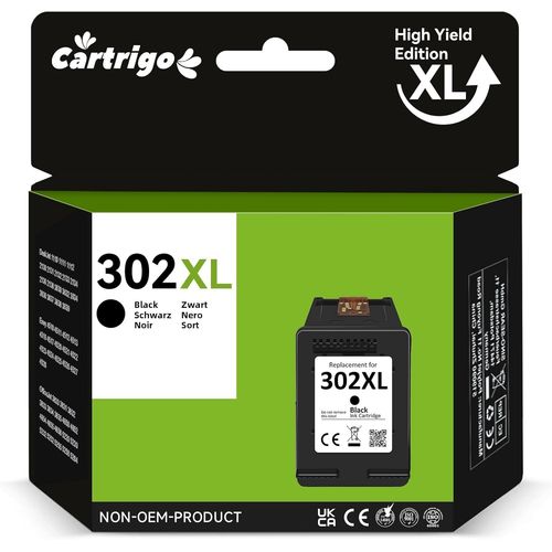 Lot de 302 cartouches d'encre reconditionnées pour HP 302 Noir Pour HP Envy 4525 Compatible avec HP OfficeJet 3831 5230 pour HP DeskJet 3630 3636 pour HP Envy 4520 4527