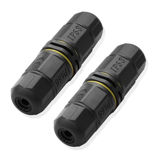 Connecteur Étanche Ip68 M20 3-Pôles Connecteur De Câble Étanche Pour L'extérieur Gamme De Fils (3.5-10mm) Pour L'éclairage Public, L'éclairage Paysager 2pcs (3-Pôles)