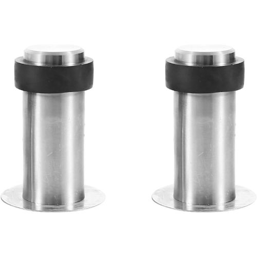 2 Pièces Butée De Porte Inox, Butoir De Porte Sol Noir, Butée De Porte Murale Inox, Bloc Porte Mural Et Sol, Arrêt Porte Inox Noir, Butoir De Porte Avec Amortisseur Pour Arret Sans Dégât