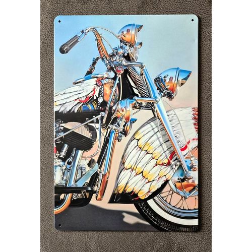 Plaque métallique décorative Indian Motorcycle