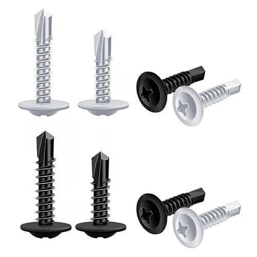 120pcs Vis Autoforeuse M4.2 en Acier Inoxydable Torx Phillips à Tête Ronde Vis Autotaraudeuses avec Boîte en Plastique pour Mur en Métal Bois M4.2x13mm M4.2x19mm