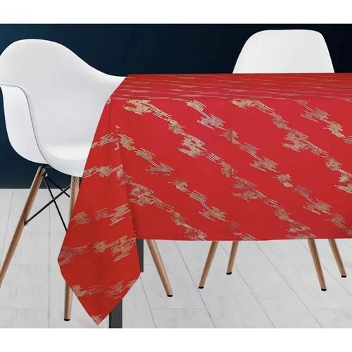 Nappe 140x300 Cm Comete Rouge, Par Soleil D'ocre