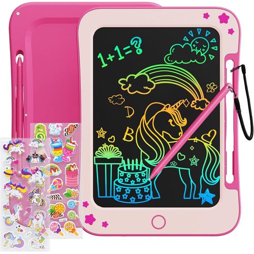 Tablette Dessin Enfant Jouets Enfant 3 4 5 6 7 Ans Garçon Fille,Tablette d'écriture LCD 8,5 Pouces Ardoise Magique,éducatifs Jouet Cadeaux d'anniversaire de Noël pour Enfants (Rose)