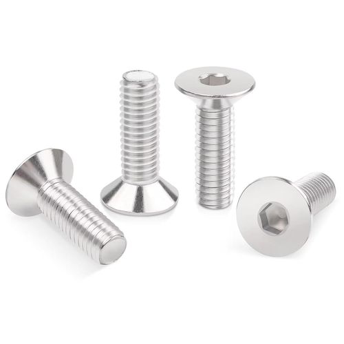100 Pièces M3x25mm Allen Vis à Tête Fraisée, Vis M3 Boulon Inox DIN7991/ ISO10642 Vis Hexagonales Acier Inoxydable A2 V2A Filetage, Filetage Métrique Cylindrique Avec Six Pans Creux Vis
