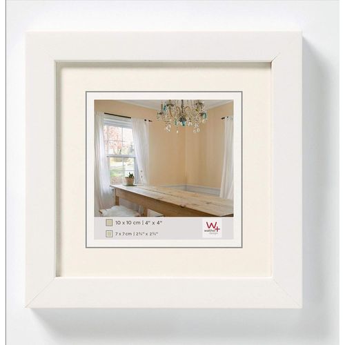 cadre photo blanc polaire 10 x 10 cm Peppers cadre en bois BP010V