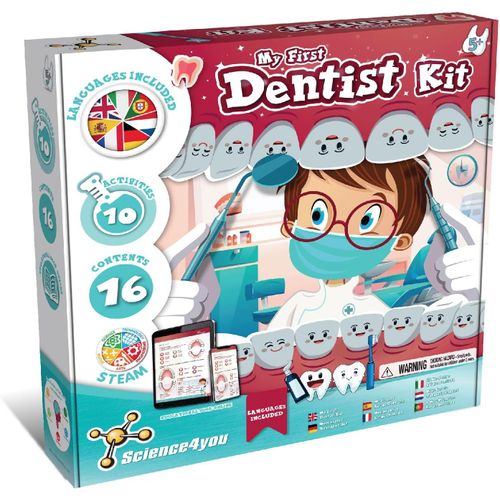 Mon Premier Kit de Dentiste - Malette de Docteur et Dentiste pour Enfant, Kit de Dentiste avec 10 Activités, Jouets et Jeux de Dentiste pour Enfant, Cadeau pour Garçons et Fille 5+ Ans