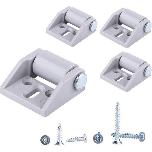 Lot de 4 Mini-Roulettes en Caoutchouc 16 mm avec Axe en Plastique et Plaque Métallique pour Meubles Appareils Électro-Ménagers et Équipement