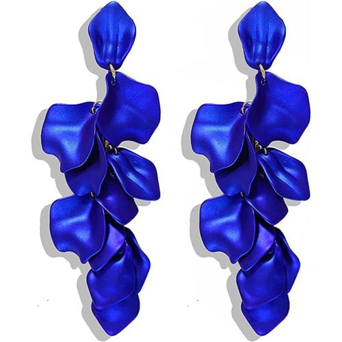 Boucles D'oreilles Femme Rose Pétales Boucles D'oreilles Vintage Exagérée Fleur Élégant Déclaration Pendantes Boucles D'oreilles