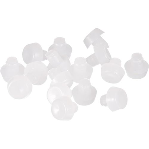 6mm Tige Pare-Chocs Patins x 16 Piece Glass Top Table Pare-Chocs avec Tige pour Armoire Portes Terrasse Meubles, [Blanc]