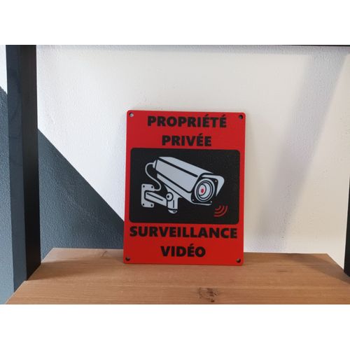 plaque " propriété privée - surveillance vidéo "