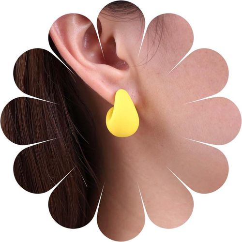 Boucles D'oreilles Créoles En Velours Rouge Grosses Boucles D'oreilles Rouges En Forme C Boucles D'oreilles Créoles Acrylique Rouge Boucles D'oreilles Créoles D'oreilles Légères Et Épaisses