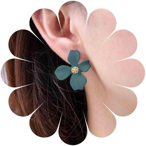 Boucles D'oreilles Fleurs Boho Boucles D'oreilles Fleurs Rouges Boucles D'oreilles Fleurs Mates Boucles D'oreilles Pétales Acrylique Boucles D'oreilles Pétales Mariage Bijoux Pour Femmes Et