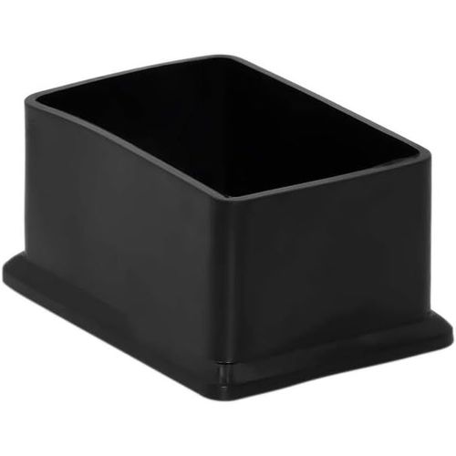 Lot De 8 Embouts De Pieds De Chaise Rectangulaires Antidérapants En Pvc, Flexibles, 40 Mm X 60 Mm (1-9/16"" X 2-3/8""), Noir