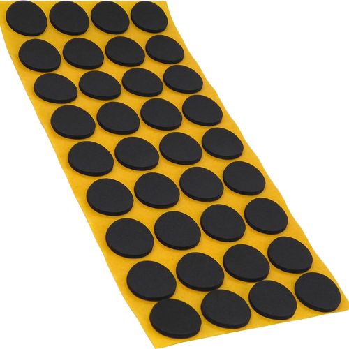 36 x Patins antidérapants Autocollants en Caoutchouc cellulaire EPDM/ø 24 mm/Noir/Rond/Patins antidérapants de 2,5 mm d'épaisseur