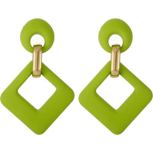 Boucles D'oreilles Rhombique Acrylique Pendantes, Boucles D'oreilles Bohème Rétro Goutte Acrylique Hypoallergéniques Fête D'anniversaire Bijoux Cadeau Pour Femmes