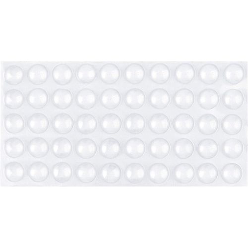 Lot De 50 Patins Autocollants En Caoutchouc Transparent Pour Meubles, Tables En Verre, Travaux Manuels, Protections Murales, 6 X 2 Mm