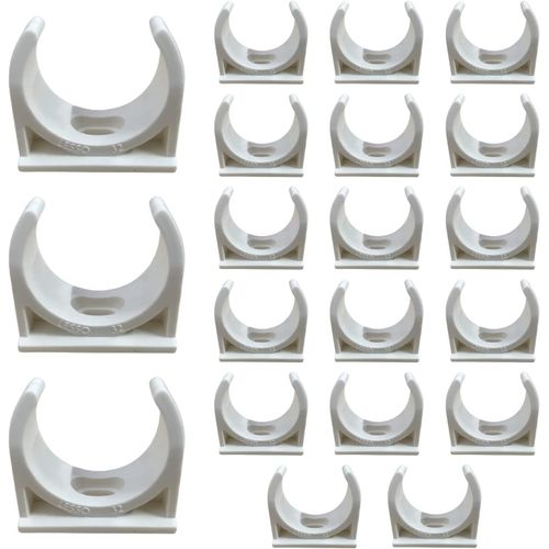 Lot de 20 colliers de serrage universels en PVC résistant à l'usure pour tuyau d'arrosage de 30 mm