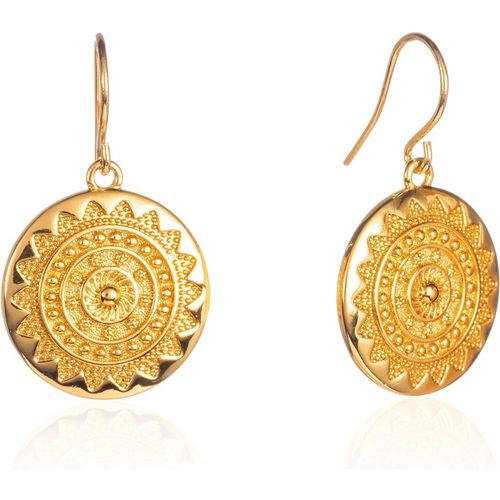Boucles D'oreilles Femme En Disques Mandala, Boucles D'oreilles Pendantes Rondes Pour Femme Et Jeune Fille, Bijoux Femme Avec Pochette À Cadeau
