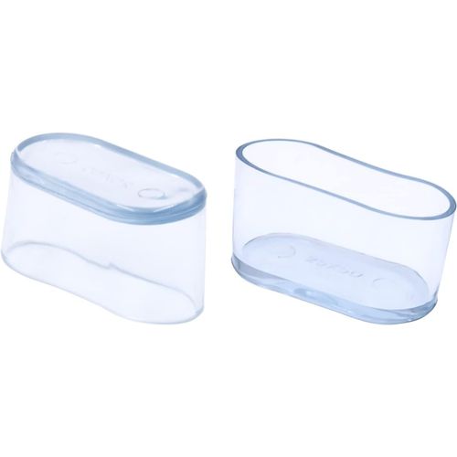Lot De 8 Embouts Ovales Transparents En Pvc Souple Pour Pieds De Chaise, Protection De Sol, De Table, 25 X 50 Mm (2,5 X 5,0 Cm)