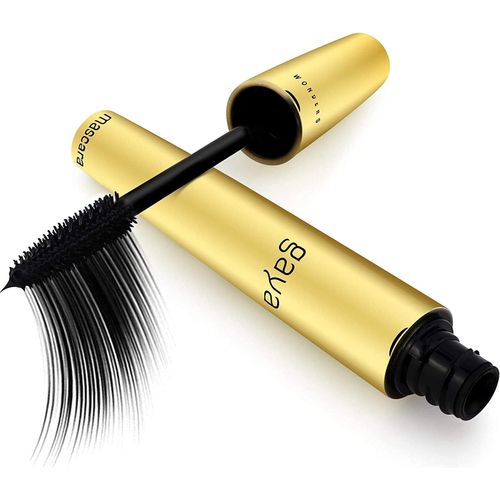 Mascara Vegan Professionnel Brosse Silicone - Volume Longueur Rehaussement Long Cil - Mascara Ricil Yeux Sensibles A Huile De Ricin (Noir Black)