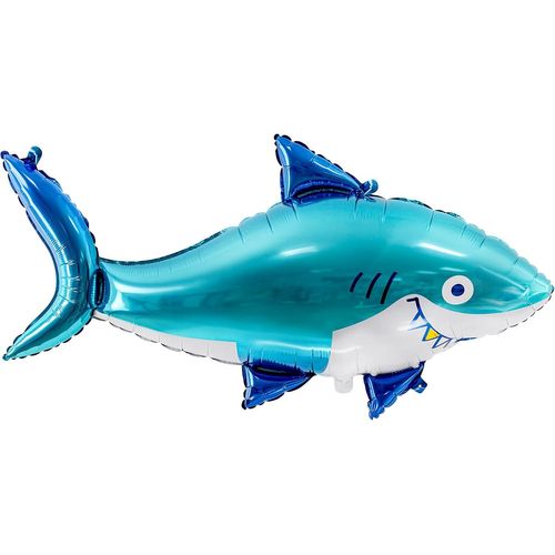 Ballon gonflable en forme de requin - Taille XXL - Décoration d'anniversaire d'enfant - Fête à thème - Monde sous-marin - Pirates et mers