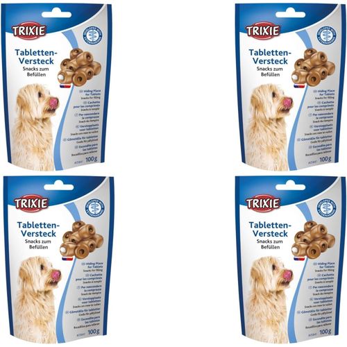 Comprimé Cache-Pilules Pour Chiens | Pack De 4 | 4 X 100 G | Complément Alimentaire Pour Chiens | Facilite L'administration De Médicaments | Ouverture Pour Comprimés